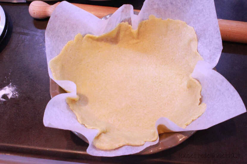Torta salata con barbabietole