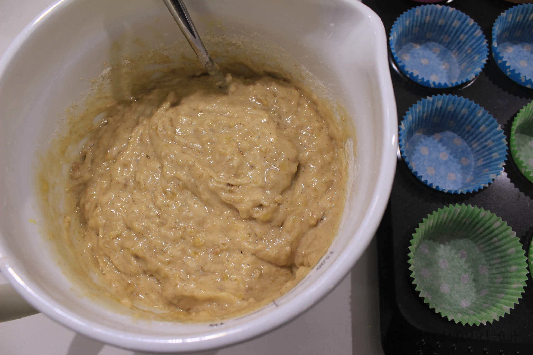 Prep muffin banana noci