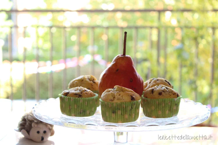 Muffin cioccolato e pere